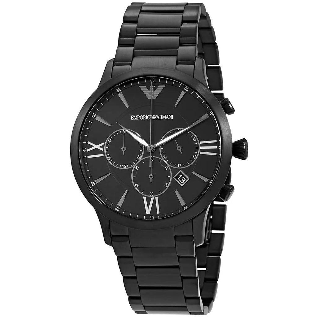 Emporio Armani AR11349 Men’s Black Dial Black Stainless Steel Giovanni Chronograph Watch