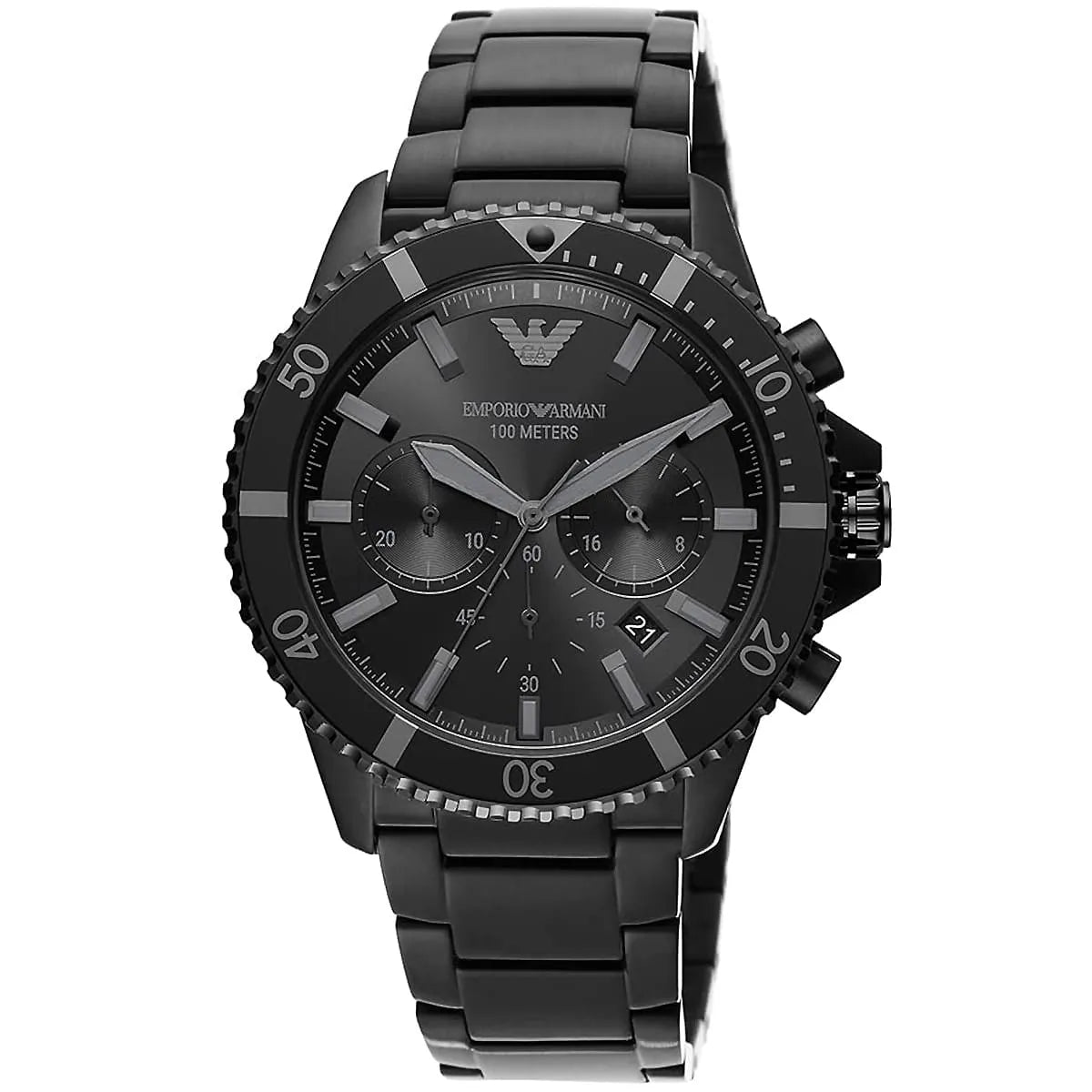 Emporio Armani Diver AR11363 All Black Chronograph Watch
