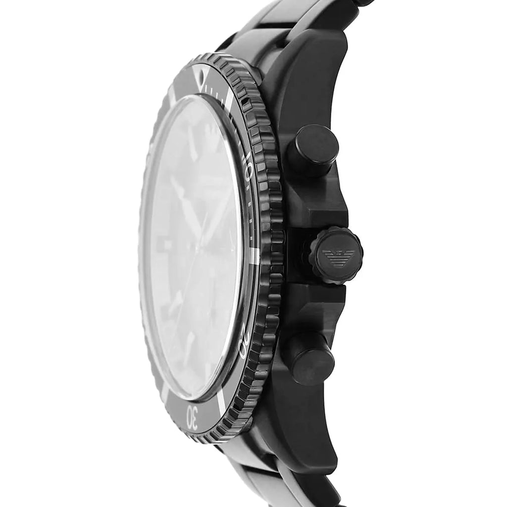 Emporio Armani Diver AR11363 All Black Chronograph Watch
