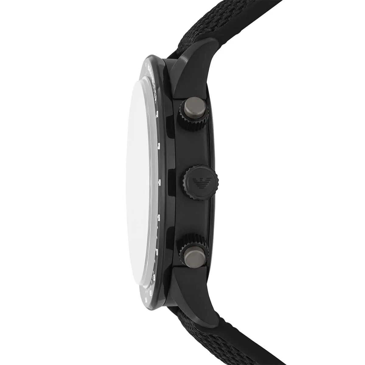 Emporio Armani Mario AR11453 All-Black Chronograph Fabric Watch