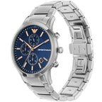 Emporio Armani Renato AR11458 Blue Dial Rose Gold Accents Watch