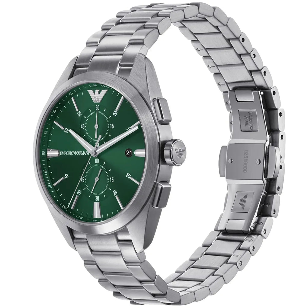 Emporio Armani Claudio AR11480 Green Dial Silver Watch