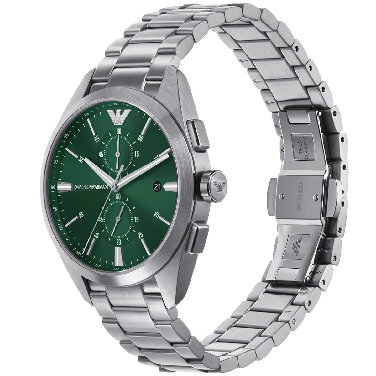 Emporio Armani Claudio AR11480 Green Dial Silver Watch