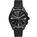 Emporio Armani Claudio AR11483 All Black Chronograph Leather Men's Watch