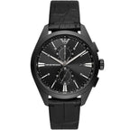 Emporio Armani Claudio AR11483 All Black Chronograph Leather Men's Watch