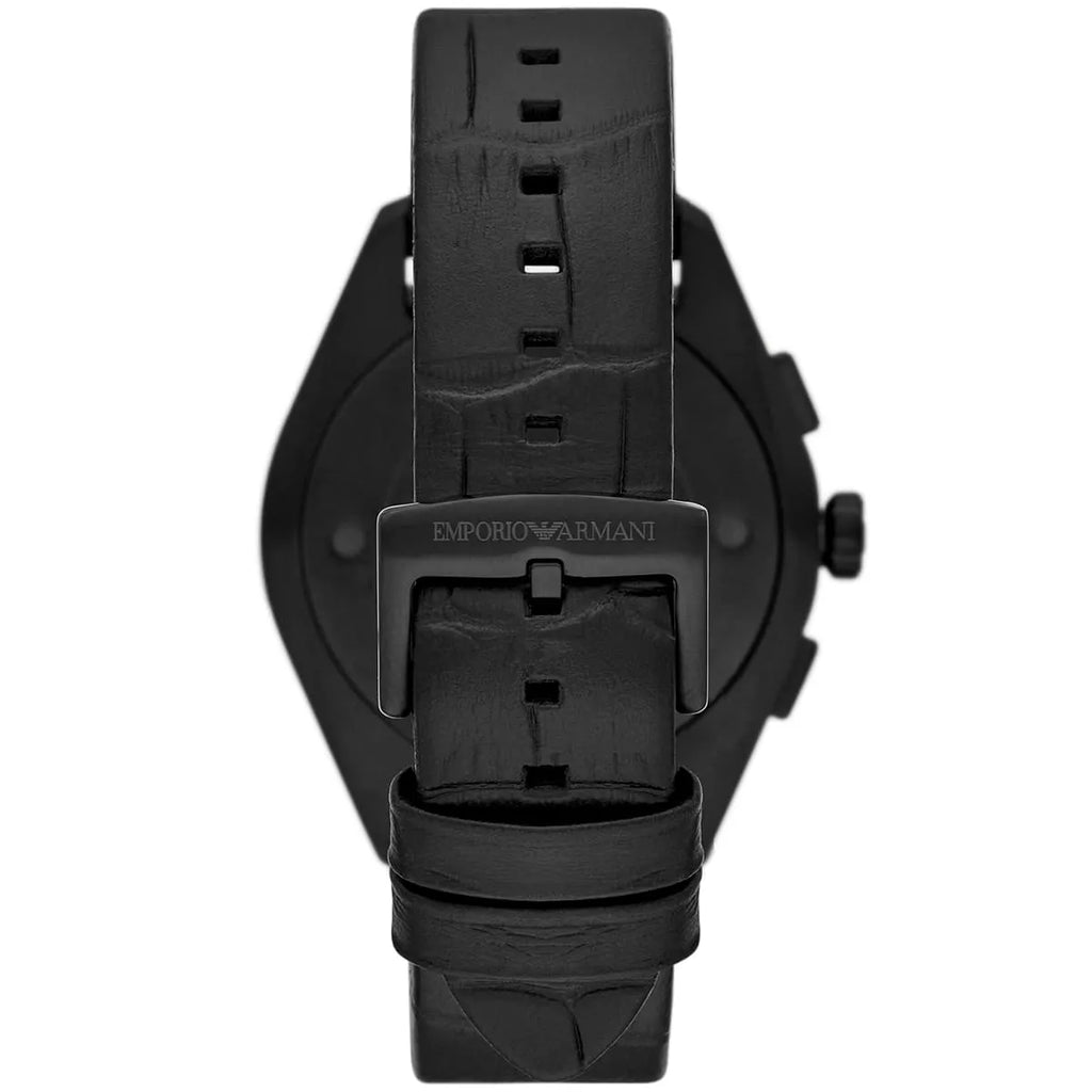 Emporio Armani Claudio AR11483 All Black Chronograph Leather Men's Watch