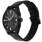 Emporio Armani Claudio AR11483 All Black Chronograph Leather Men's Watch