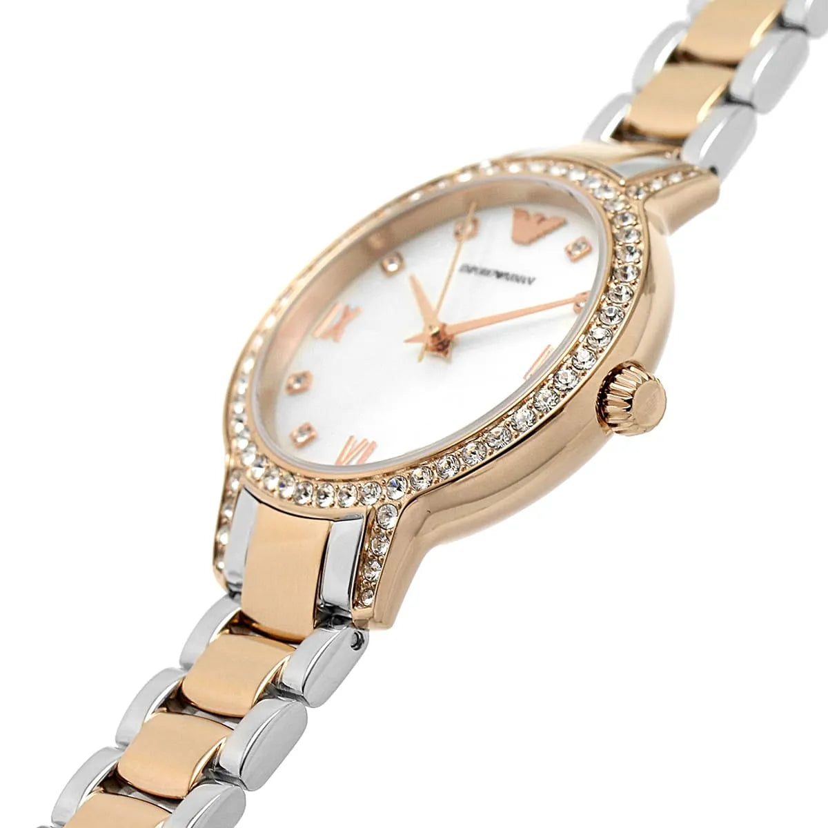 Emporio Armani Cleo AR11499 Two-Tone Mother of Pearl Ladies Watch