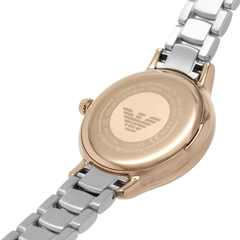 Emporio Armani Cleo AR11499 Two-Tone Mother of Pearl Ladies Watch