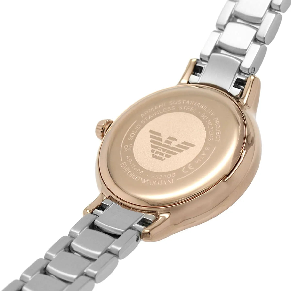 Emporio Armani Cleo AR11499 Two-Tone Mother of Pearl Ladies Watch