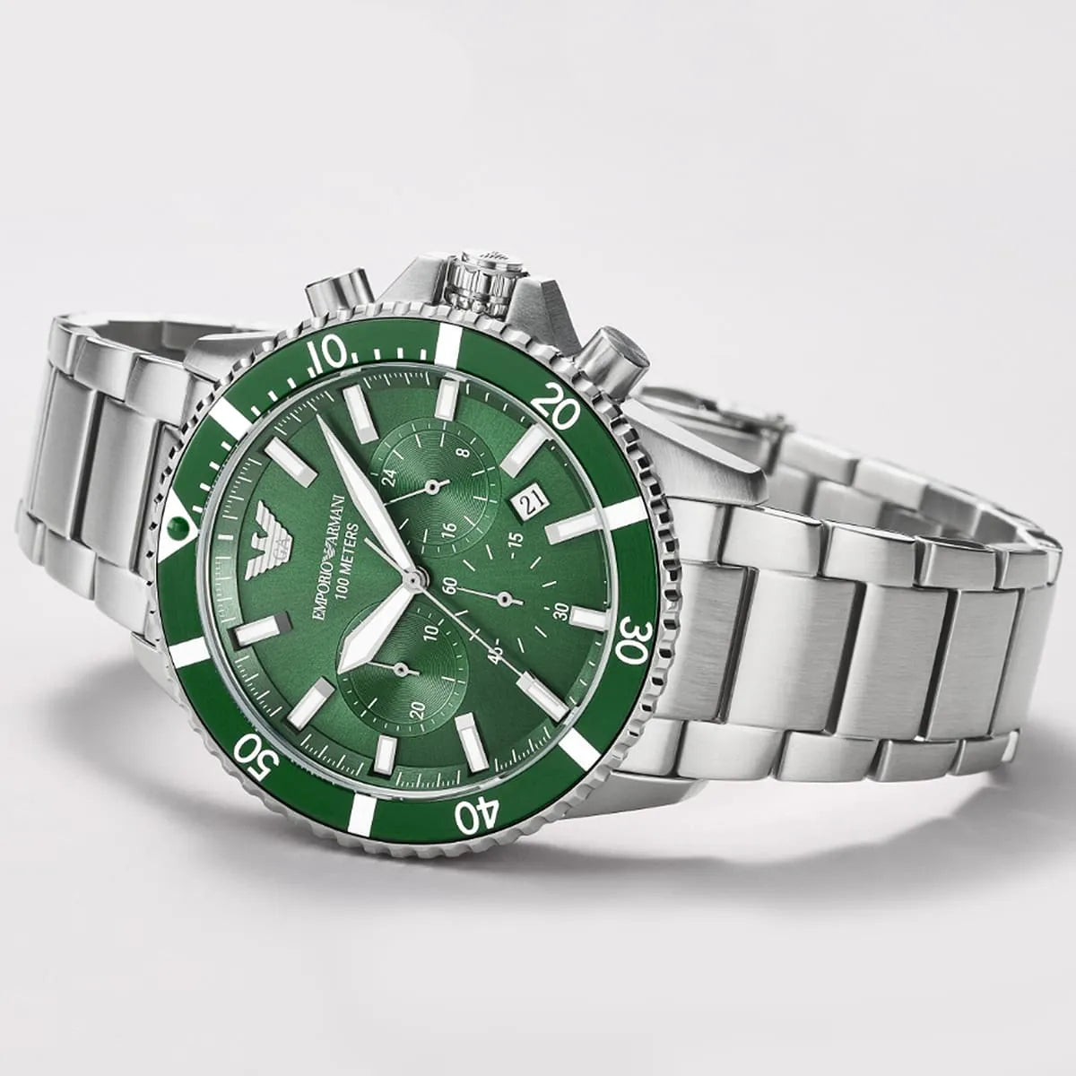 Emporio Armani Diver AR11500 Green Chronograph Watch