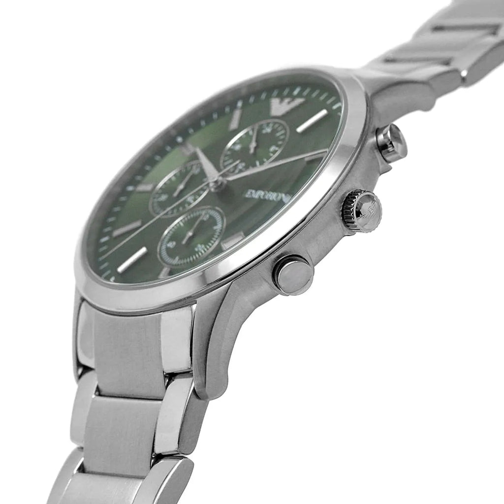 Emporio Armani Renato AR11507 Green Dial Silver Watch