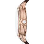 Emporio Armani Mia AR11568 Rose Gold Moonphase Watch with Crystal Bezel