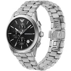 Emporio Armani Paolo AR11602 Silver-Tone Black Dial Metal Men's Watch