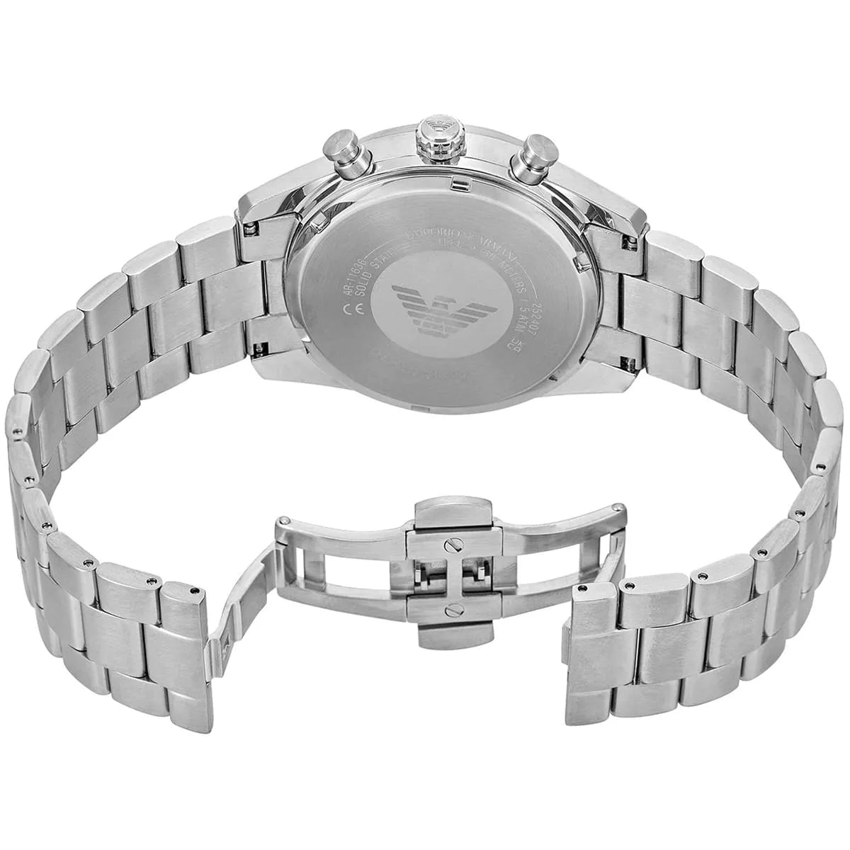 Emporio Armani Racer AR11636 Silver Dial Metal Men's Watch