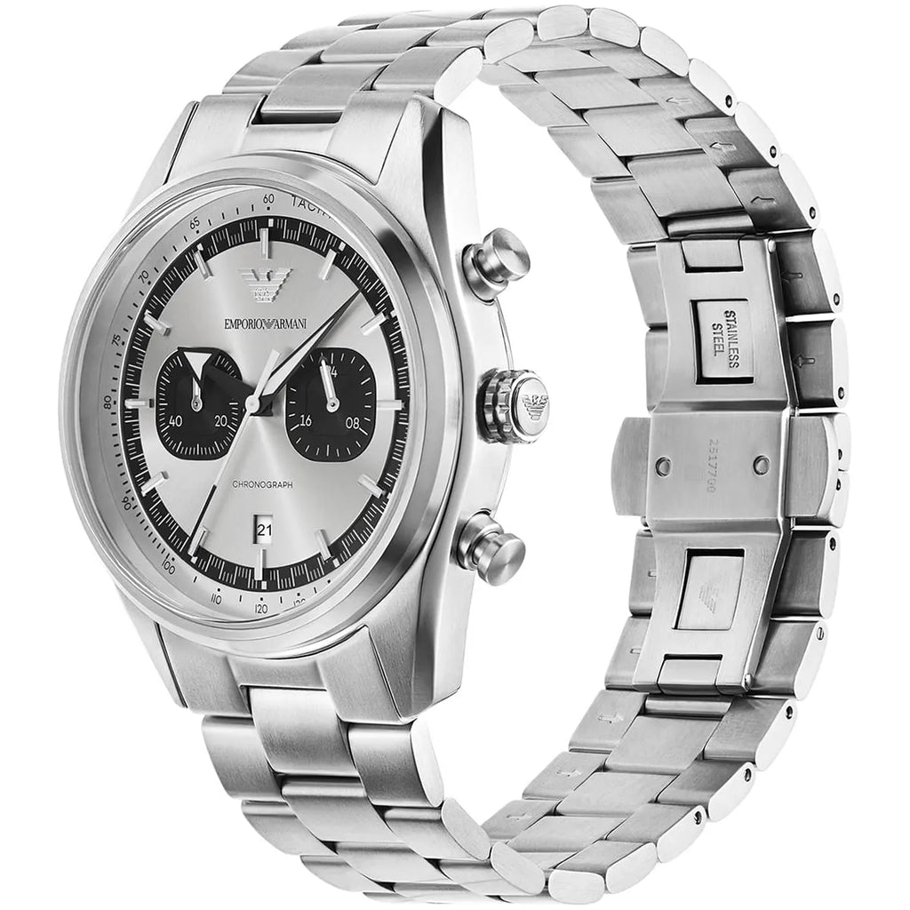 Emporio Armani Racer AR11636 Silver Dial Metal Men's Watch