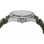 Emporio Armani World Explorer AR11638 Silver-Tone Green Dial Rubber Men's Watch