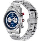 Emporio Armani Racer AR11676 Silver-Tone Blue Dial Metal Men's Watch