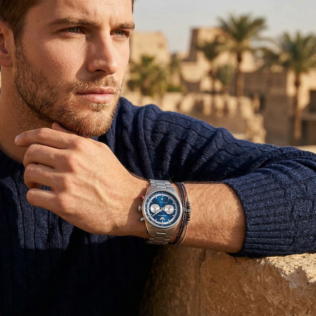 Emporio Armani Racer AR11676 Silver-Tone Blue Dial Metal Men's Watch