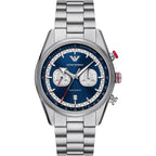 Emporio Armani Racer AR11676 Silver-Tone Blue Dial Metal Men's Watch