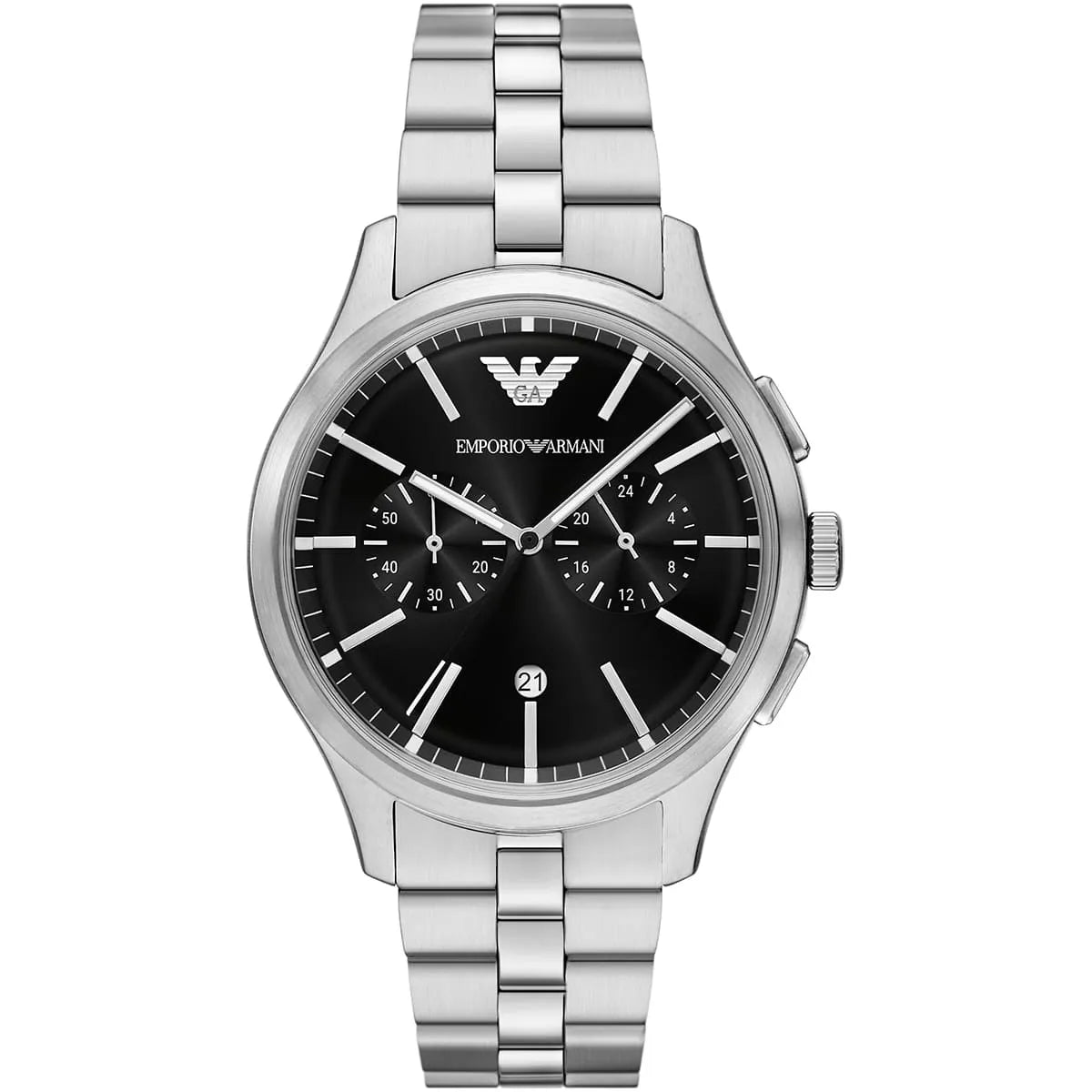 Emporio Armani Dario AR11691 Chronograph Black Dial Silver Stainless Steel Men's Watch