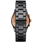 Emporio Armani Valente AR1410 Black Ceramic & Rose Gold Watch
