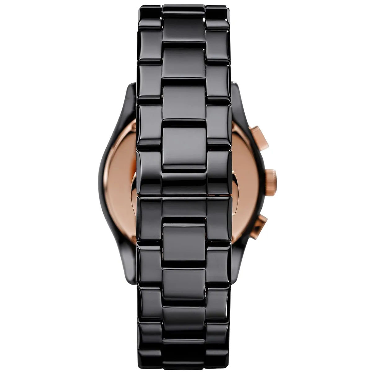 Emporio Armani Valente AR1410 Black Ceramic & Rose Gold Watch