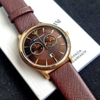 Emporio Armani Classic AR1793 Brown Dial Rose Gold Watch