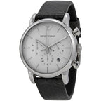 Emporio Armani Luigi AR1810 White Dial Black Leather Watch
