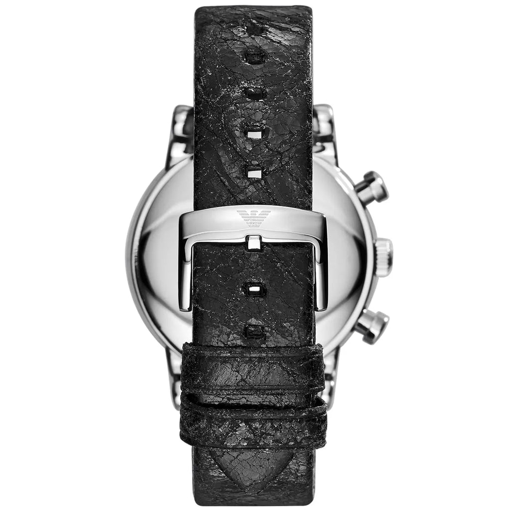 Emporio Armani Luigi AR1810 White Dial Black Leather Watch