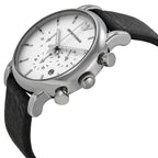 Emporio Armani Luigi AR1810 White Dial Black Leather Watch
