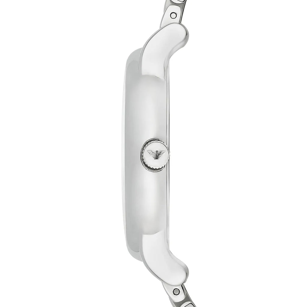 Emporio Armani Luigi AR1854 White Dial Silver Steel Watch