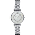Emporio Armani AR1908 Women’s White Dial Silver Stainless Steel Gianni T-Bar Watch