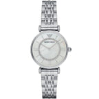 Emporio Armani AR1908 Women’s White Dial Silver Stainless Steel Gianni T-Bar Watch