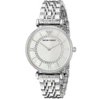 Emporio Armani AR1908 Women’s White Dial Silver Stainless Steel Gianni T-Bar Watch