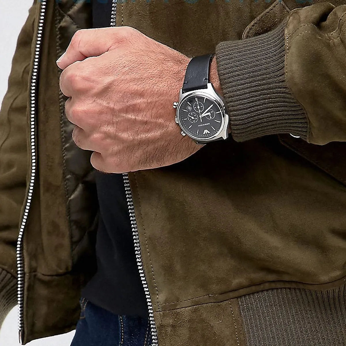Emporio Armani AR1975 Brown Dial Leather Watch