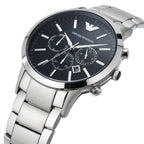 Emporio Armani Renato AR2460 XL Black Dial Silver Watch