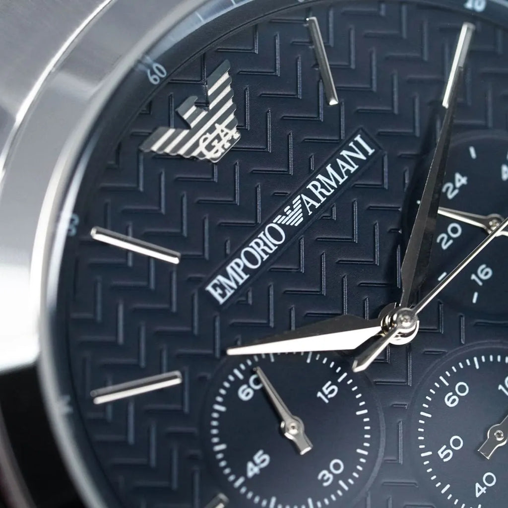 Emporio Armani Renato AR2486 Textured Blue Dial Watch