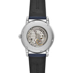 Emporio Armani Luigi AR60011 Meccanico Automatic Open-Heart Blue Leather Watch
