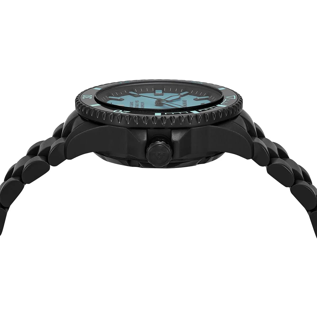 Emporio Armani Sea Explorer AR60084 Automatic Tiffany Blue Dial Black Watch