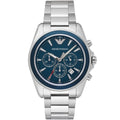 Emporio Armani Tazio Large AR6091 Silver Chronograph Watch