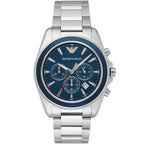 Emporio Armani Tazio Large AR6091 Silver Chronograph Watch