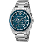 Emporio Armani Tazio Large AR6091 Silver Chronograph Watch