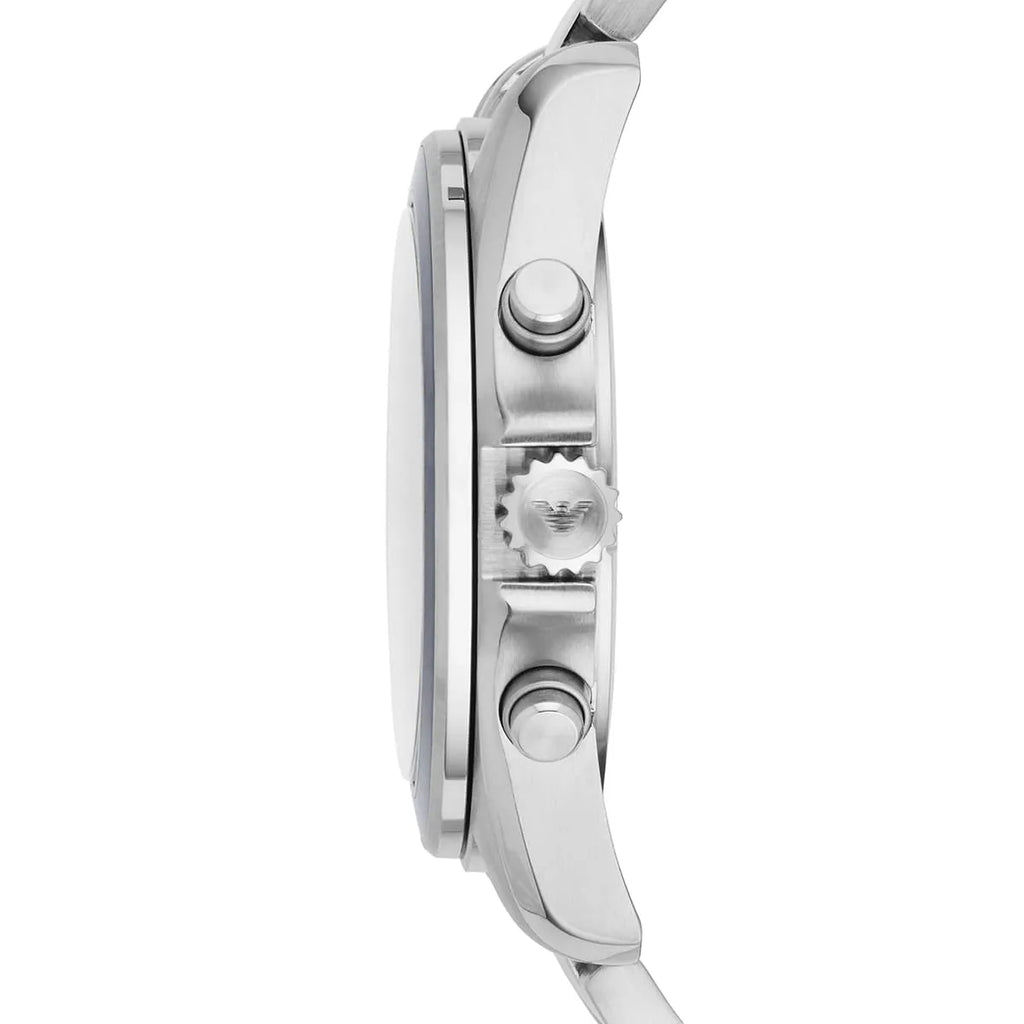 Emporio Armani Tazio Large AR6091 Silver Chronograph Watch