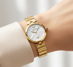 Emporio Armani AR11198 Silver Mesh MOP Crystal Watch