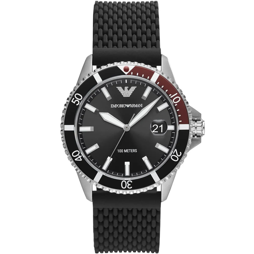 Emporio Armani AR11341 Black Dial Diver Style Chronograph Watch