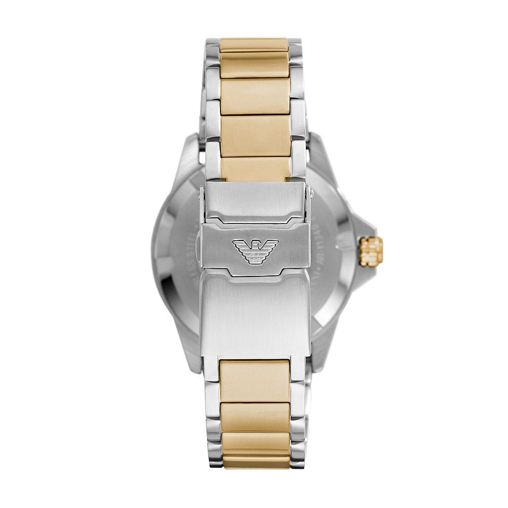 Emporio Armani AR80063 Two-Tone Green Diver Style Watch