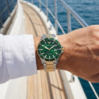 Emporio Armani AR80063 Two-Tone Green Diver Style Watch