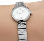 Emporio Armani Arianna AR11235 Silver Floral Link Watch