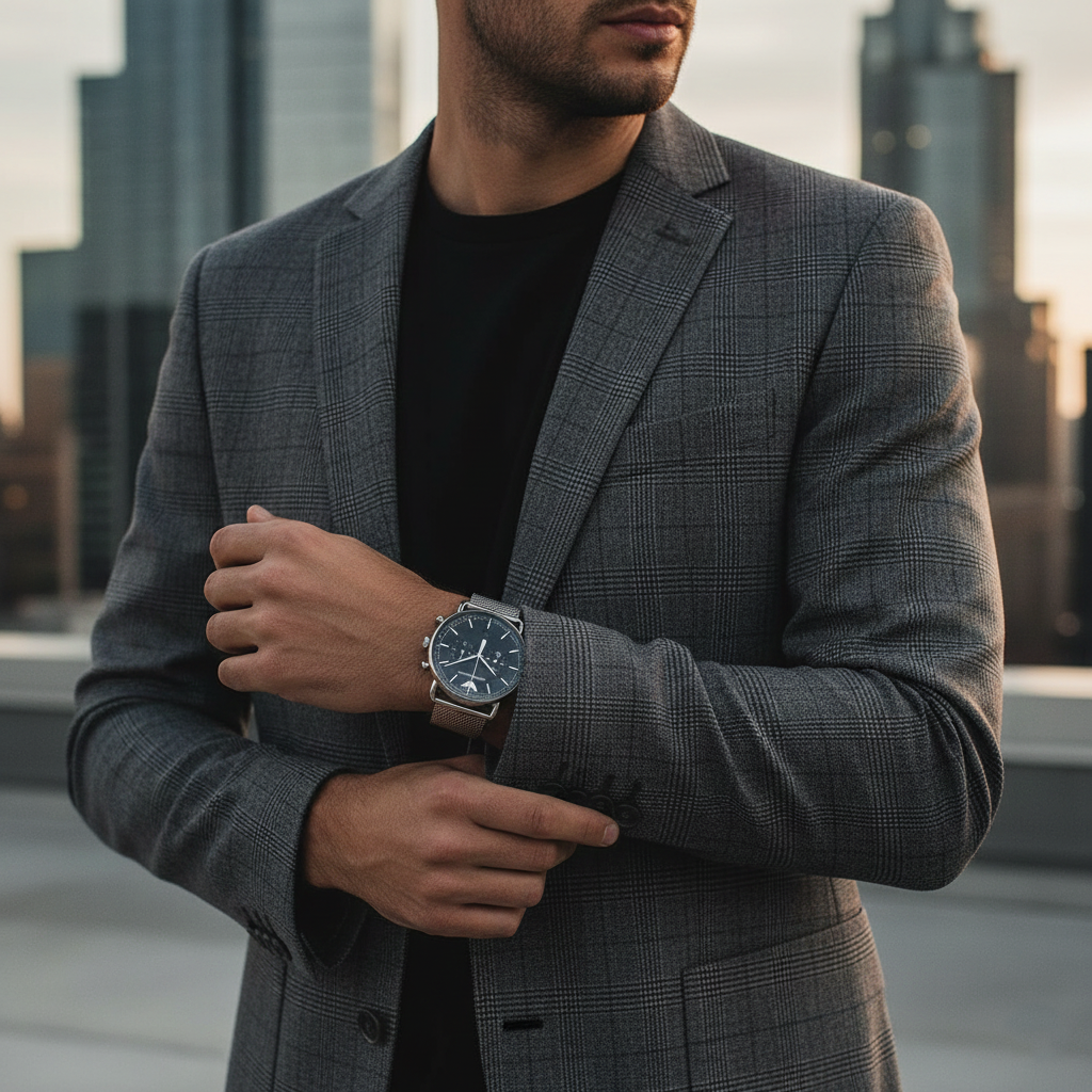 Emporio Armani Aviator AR11104 Silver Mesh Chronograph Watch